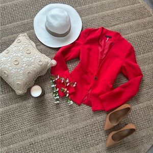 💋 CALS Single-Breasted Red Blazer, S